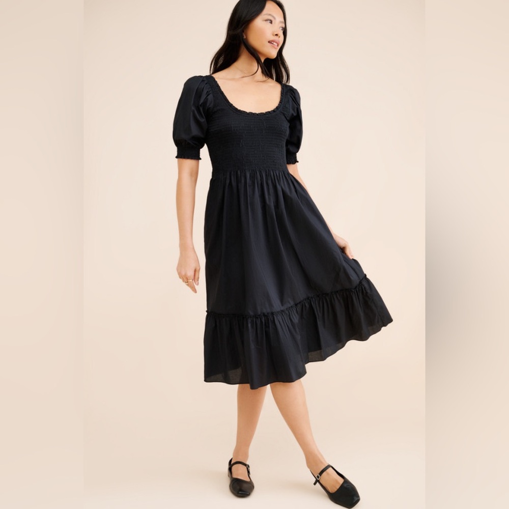 NWT HILL HOUSE Louisa Nap Dress Size: Large Color: Black
